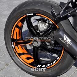 Autocollant de Jante KTM Super Duke 1290 SD R Sdr Gt Texte au Choix Ducati