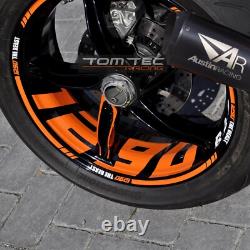 Autocollant de Jante KTM Super Duke 1290 SD R Sdr Gt Texte au Choix Ducati