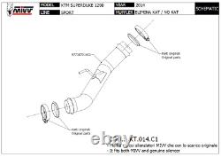 Collecteur d'échappement Ktm 1290 Super duke 2014 Mivv Sans No Kat Catalytigue