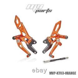Commandes reculées MV Parts KTM 1290 Super Duke R 2014-2019 Couleur Orange