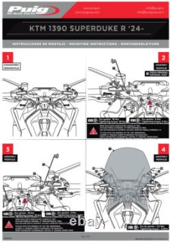 Écran Touring Puig Pare-Brise Fumé Clair KTM 1390 Super Duke R & Evo 24 25