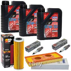 Huile 3L Kit Entretien pour KTM Super Duke 990 LC8 07-12 Filtre à Air Bougie