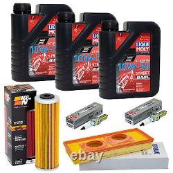 Huile Kit 3L Entretien pour KTM Super Duke 990 R 2012-13 Filtre à Air Bougie