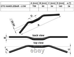 KTM Super Duke 1290 Gt ABS 2016-2024 Gilles Gt Oversize Bas Guidon GTO-L-B