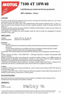 Kit D'entretien Huile Motul 7100 10W40 + Filtre Pour KTM 1290 Super Duke R 2020