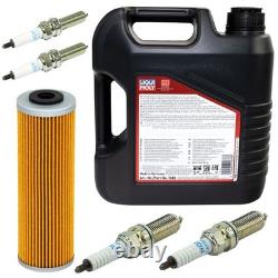 Kit Inspection pour KTM Super Duke 1290 Gt R 2015-2024 Huile 4L Filtre à Bougie