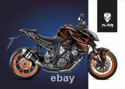 Kit d'autocollants décalcomanies graphiques KTM SUPERDUKE 2007-2024, noir, or