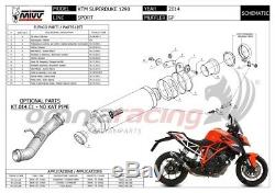 MIVV GP Pot D'Echappement approuve carbone pour KTM 1290 SUPERDUKE 2015 15