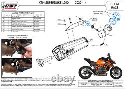 Mivv Ktm Superduke 1290 2021 Pot D' Echappement Moto Exhaust Delta Race Carbone