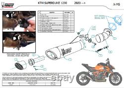 Mivv Ktm Superduke 1290 2022 Pot D' Echappement Moto Exhaust X-M5 Titane Slip-On