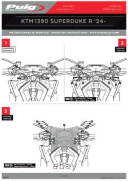 Pare-Brise Sport Puig Look Carbone KTM 1390 Super Duke R Inc. Evo 24 25