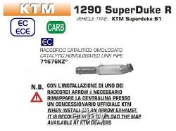 Raccord Catalytique Homologué Arrow Ktm 1290 Superduke R 2017/18/19 71676kz