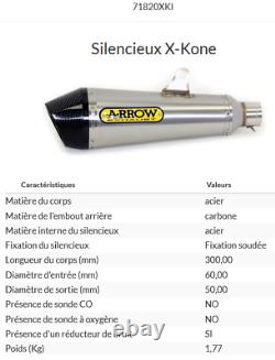 Silencieux Arrow X-kone Ktm 1290 Superduke R 2014/15/16 71613kz+71820xki