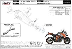 Silencieux MIVV Delta Race Acier Carbone Pour Ktm 1290 Super Duke Gt 2016-2023