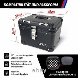 Topcase Pour KTM Super Duke 1290 RA35 45 Liter Design Aluminium Noir